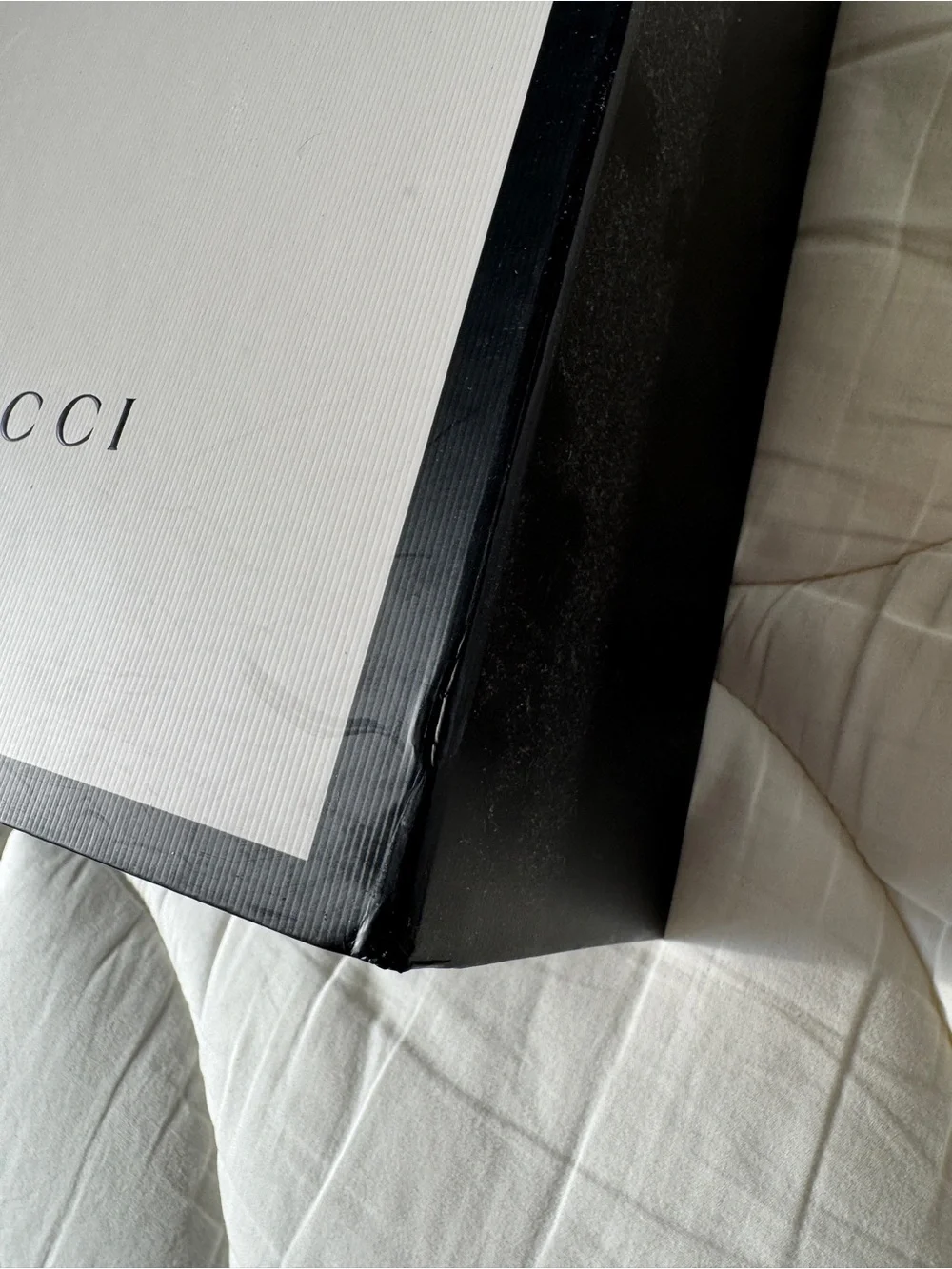 Gucci Black and White Signature Gift Shoe Box